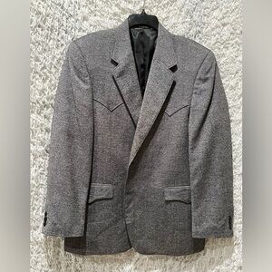 CIRCLE S DALLAS TX, 100% LAMBSWOOL, Classic Gray Men's Blazer SIZE 44R